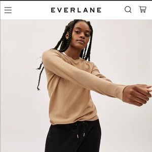 Everlane cashmere crew camel, S